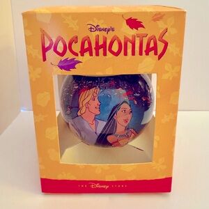 Vintage The Disney Store Pocahontas 1995 Glass Ball Ornament